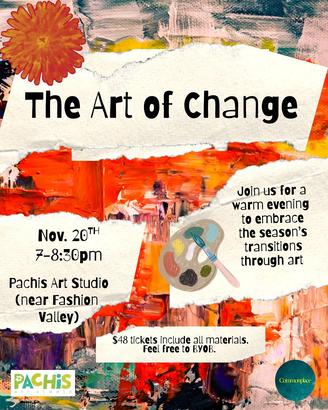 The Art of Change - A cozy, creative evening Nov 20th at Pachis Art Studio